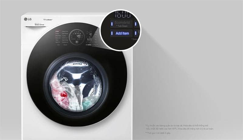 Máy giặt LG Inverter 10.5 kg FG1405S3W có thể thêm đồ trong lúc giặt
