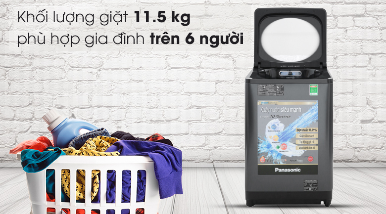Khối lượng giặt 11.5 kg - Máy giặt Panasonic Inverter 11.5 Kg NA-FD11VR1BV Khối lượng giặt 11.5 kg - Máy giặt Panasonic Inverter 11.5 Kg NA-FD11VR1BV