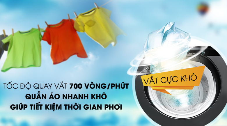 Vắt cực khô - Máy giặt Panasonic Inverter 11.5 Kg NA-FD11VR1BV Vắt cực khô - Máy giặt Panasonic Inverter 11.5 Kg NA-FD11VR1BV