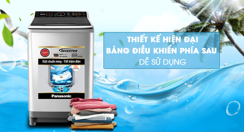 Máy giặt Panasonic Inverter 16 Kg NA-FS16V7SRV-Thiết kế hiện đại, dễ sử dụng với bảng điều khiển phía sau Máy giặt Panasonic Inverter 16 Kg NA-FS16V7SRV-Thiết kế hiện đại, dễ sử dụng với bảng điều khiển phía sau