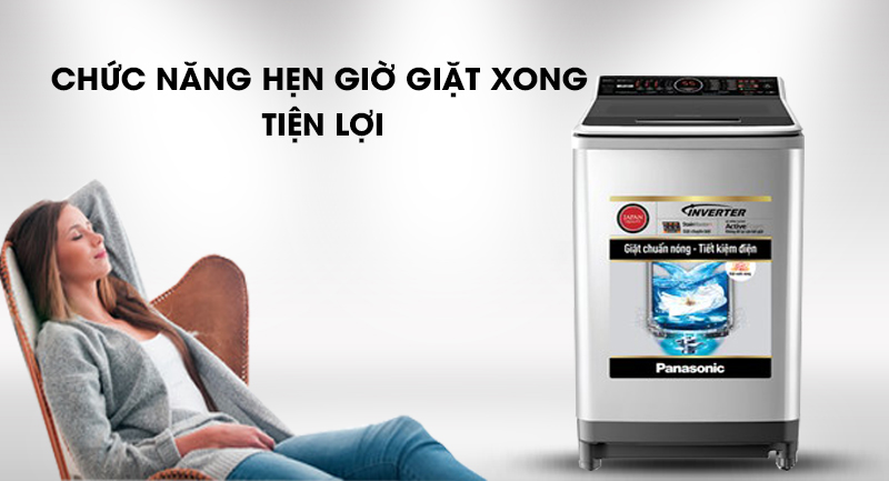 Máy giặt Panasonic Inverter 16 Kg NA-FS16V7SRV-Tiện lợi nhờ chức năng hẹn giờ giặt xong Máy giặt Panasonic Inverter 16 Kg NA-FS16V7SRV-Tiện lợi nhờ chức năng hẹn giờ giặt xong
