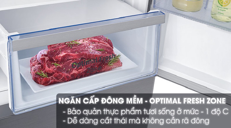 Tiết kiệm thời gian hơn với ngăn cấp đông mềm Optimal Fresh Zone - Tủ lạnh Samsung Inverter 276 lít RB27N4170S8/SV Tiết kiệm thời gian hơn với ngăn cấp đông mềm Optimal Fresh Zone - Tủ lạnh Samsung Inverter 276 lít RB27N4170S8/SV