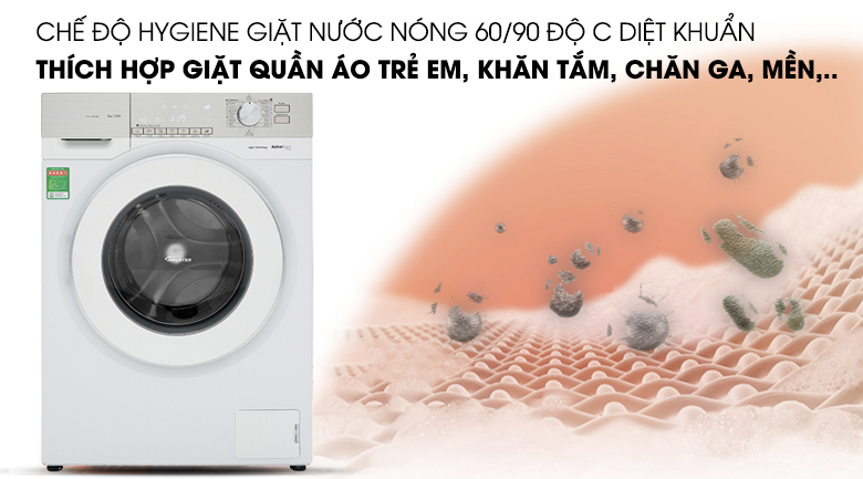 Giặt nước nóng - Máy giặt Panasonic Inverter 9 Kg NA-129VG6WV2