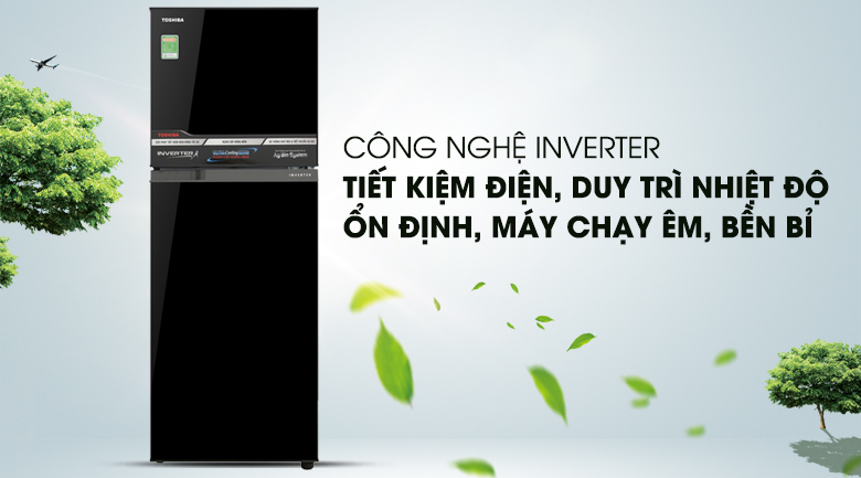 Tủ lạnh Inverter hiện đại, vận hành tiết kiệm điện  - Tủ lạnh Toshiba Inverter 233 lít GR-A28VM(UKG)