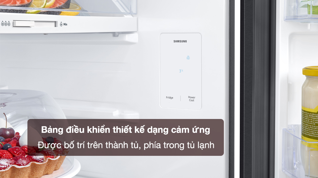Tủ lạnh Samsung Inverter 348 lít RT35CG5424B1SV - Bảng điều khiển thiết kế dạng cảm ứng, có hiển thị nhiệt độ dễ quan sát và được bố trí bên trong thành tủ Tủ lạnh Samsung Inverter 348 lít RT35CG5424B1SV - Bảng điều khiển thiết kế dạng cảm ứng, có hiển thị nhiệt độ dễ quan sát và được bố trí bên trong thành tủ