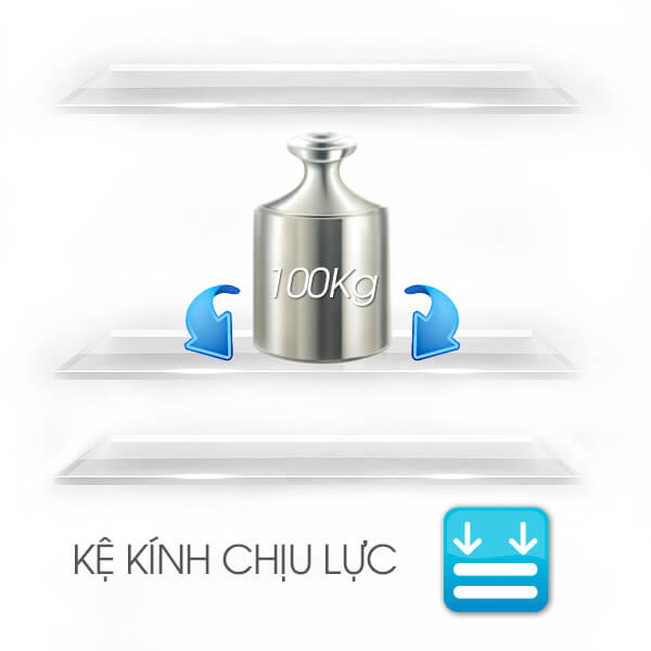 Khay kính chịu lực bền bỉ - Tủ lạnh Sharp Inverter 605 lít SJ-FX688VG-BK Khay kính chịu lực bền bỉ - Tủ lạnh Sharp Inverter 605 lít SJ-FX688VG-BK